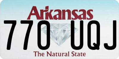 AR license plate 770UQJ