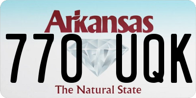 AR license plate 770UQK