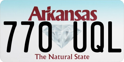 AR license plate 770UQL
