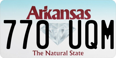 AR license plate 770UQM