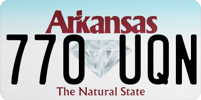 AR license plate 770UQN