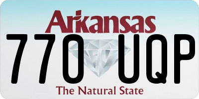 AR license plate 770UQP
