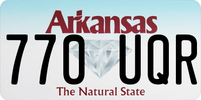 AR license plate 770UQR