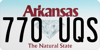 AR license plate 770UQS