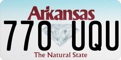 AR license plate 770UQU