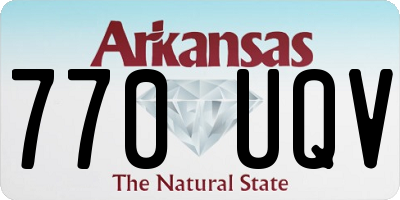 AR license plate 770UQV