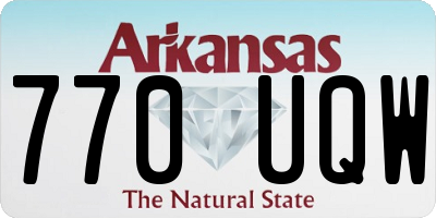 AR license plate 770UQW