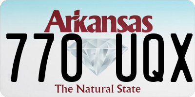 AR license plate 770UQX