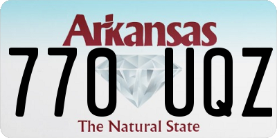 AR license plate 770UQZ