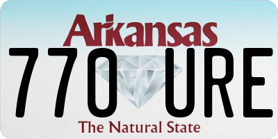 AR license plate 770URE