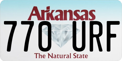 AR license plate 770URF