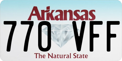 AR license plate 770VFF