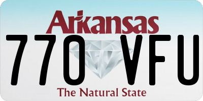 AR license plate 770VFU
