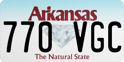 AR license plate 770VGC