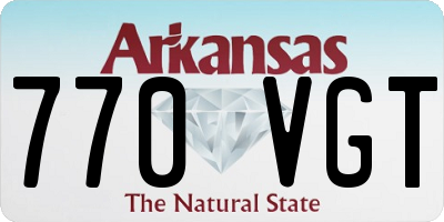 AR license plate 770VGT