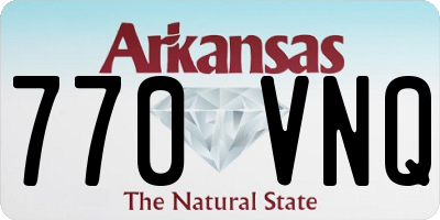 AR license plate 770VNQ