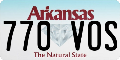 AR license plate 770VOS