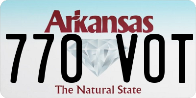 AR license plate 770VOT