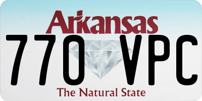 AR license plate 770VPC