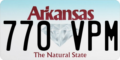 AR license plate 770VPM