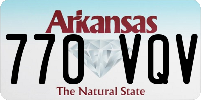 AR license plate 770VQV