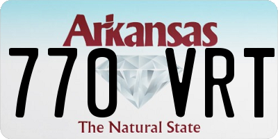AR license plate 770VRT