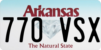 AR license plate 770VSX
