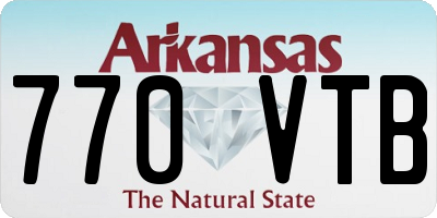 AR license plate 770VTB