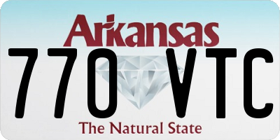 AR license plate 770VTC