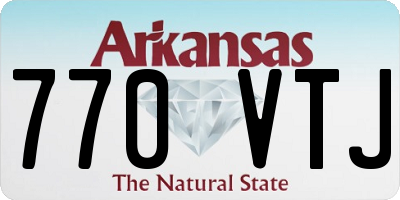 AR license plate 770VTJ