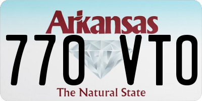 AR license plate 770VTO