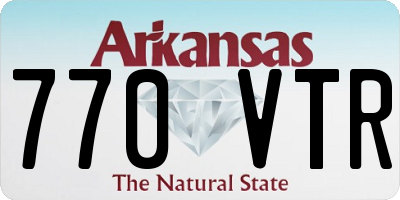 AR license plate 770VTR
