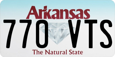 AR license plate 770VTS
