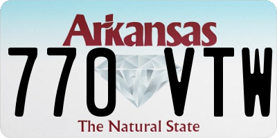 AR license plate 770VTW