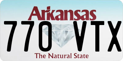 AR license plate 770VTX