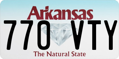 AR license plate 770VTY
