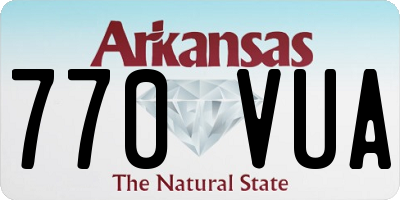 AR license plate 770VUA