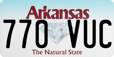 AR license plate 770VUC