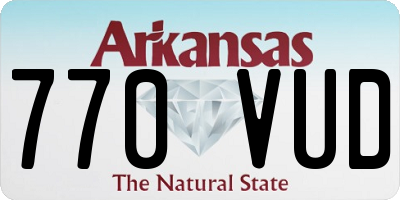 AR license plate 770VUD