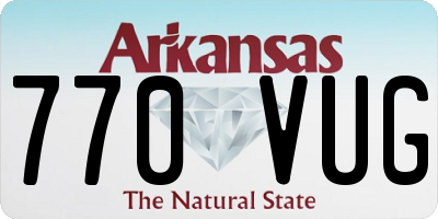 AR license plate 770VUG