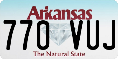AR license plate 770VUJ