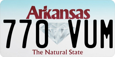 AR license plate 770VUM