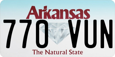 AR license plate 770VUN