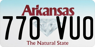 AR license plate 770VUO