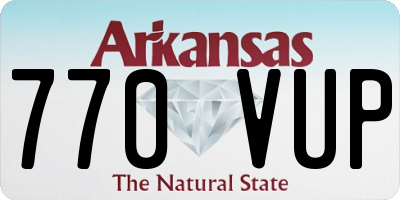 AR license plate 770VUP