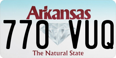 AR license plate 770VUQ