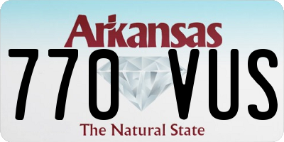 AR license plate 770VUS