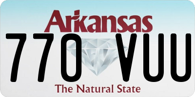 AR license plate 770VUU
