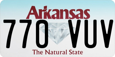 AR license plate 770VUV