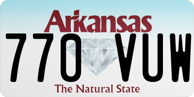 AR license plate 770VUW